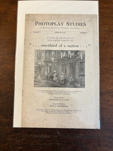 Photoplay studies one third - "one,