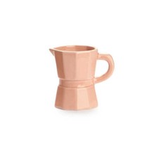 Tazzina da caffè in ceramica a forma di caffettiera moka rosa
