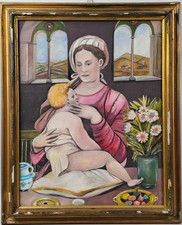 Quadro Antico Madonna con