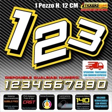 Adesivi numeri gara M 8 numeri