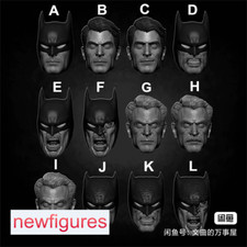 1pc 1/6 1/12 1/18 heroes Dubber Man Head Sculpt F 12" 6" Male Action Figure Body