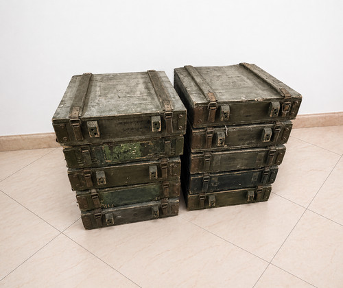 Cassa militare vintage - vintage, in