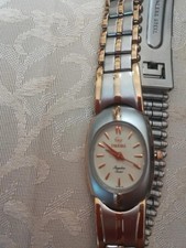 orologio vintage donna PHEONYX acciaio e oro 23 kt electro plated funzionante! 