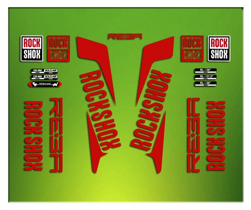 Adesivi forcella rockshox - adesivi, reba