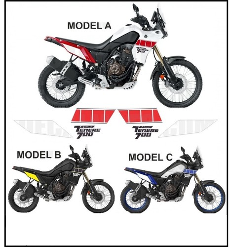 Adesivi ténéré 700 rally - t7,