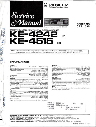 Autoradio pioneer 4242 - autoradio, ke-4242