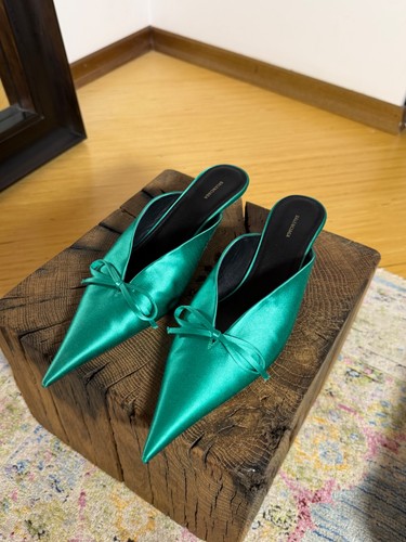 Balenciaga coltello mules raso