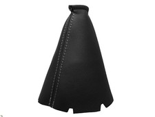 NISSAN JUKE (2010-2017) Cuffia Leva Cambio 100% Vera Pelle - Cuciture Grigio