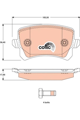 Kit pastiglie freno - , posteriore