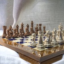 Set scacchiera fatta a mano in