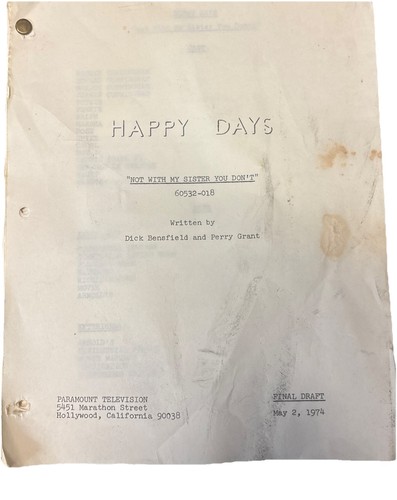 Happy days 1974 sceneggiatura - happy,