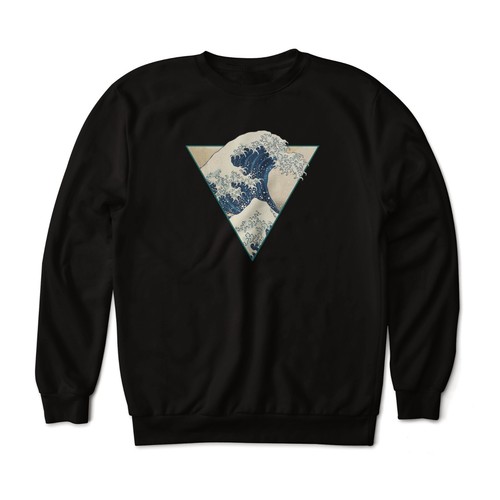 Felpa grafica great wave off - felpa,