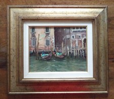 Biancardi Dario (TO 1936) quadro olio Venezia Sestiere Dorsoduro paesaggio 24x30