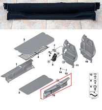 Rivestimento portellone bagagliaio 51477298586 ORIGINALE MINI F56 F55 3-5 porte
