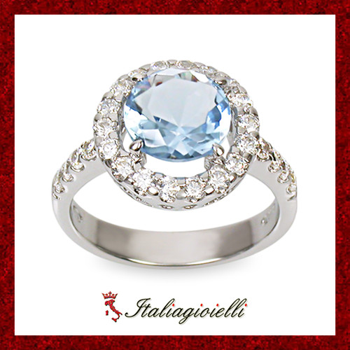 Celestiale anello acquamarina - anello,