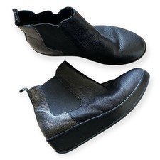 Stivaletti Fly London Chelsea modello #1118 nero oro pelle metallizzata euro 40