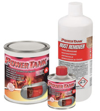 POWER TANK KIT MEDIO PER TRATTAMENTO RIPARA SERBATOIO MOTO ARRUGGINITO 25 LITRI