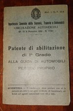 Patente Regno D'Italia Con Marche 1943