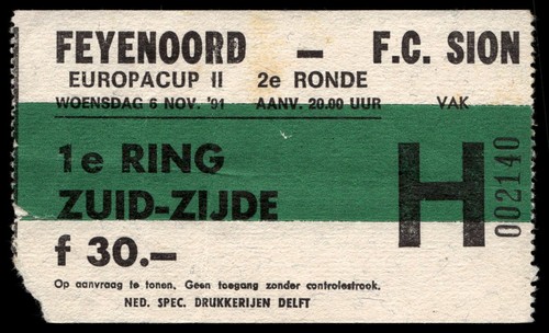 Biglietto 1991 feyenoord fc - biglietto,