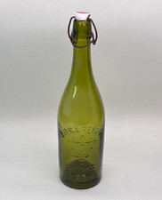 BOTTIGLIA ANTICA VETRO VERDE BIRRA PERONI VINTAGE ROMA BARI ANNI 30 40 50'