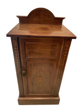 Antico piccolo mobiletto comodino inglese in mogano inglese fine 800