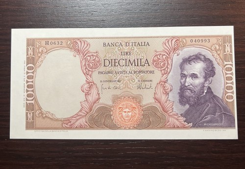 10000 lire michelangelo errore - lire,