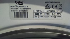 LAVATRICE SLIM 7 KG  CLASSE A+ BEKO 1200 GIRI PRO SMART INVERTER PARI AL NUOVO