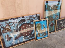 4 Quadri Batik. Cornice con