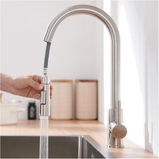 Rubinetto da Cucina in Acciaio Inossidabile con Doccia Estraibile, 2 Modalità