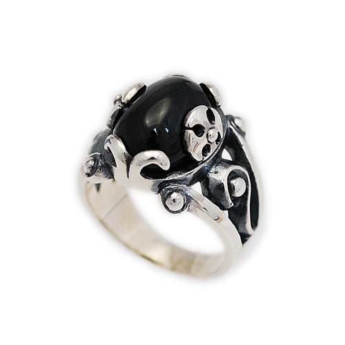 Anello ovale stella - stella, nera