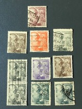 SPAIN, Scott A166 Issue, Gen. Francisco Franco, 1939-40, 10 stamps used M1586