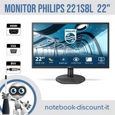 Monitor PHILIPS  221S8L  Schermo 22" Per PC DESKTOP  1920x1080 VGA DVI HDMI