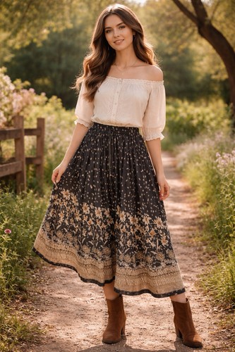 Maxi gonna vintage revue - maxi,