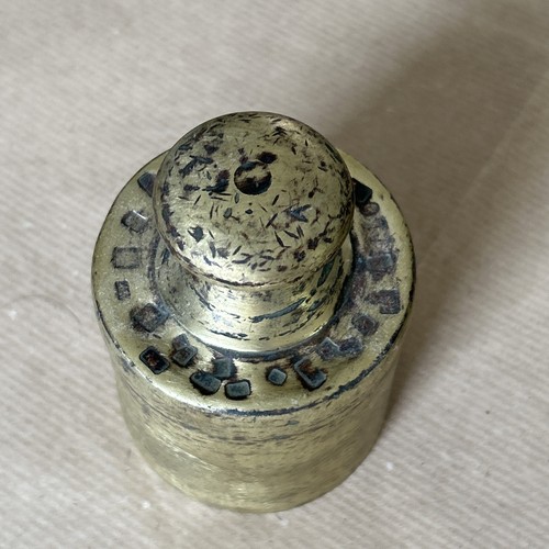 Antico peso ottone - in, 2