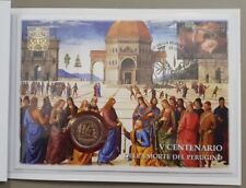 VATICANO 2023 BUSTA FIL.NUM. CON 2 € FDC 500° MORTE DEL PERUGINO -PAPA FRANCESCO