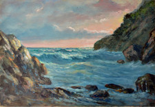 Dipinto olio cala - olio, del