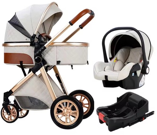 Newborn pram stroller - 3-in-1,