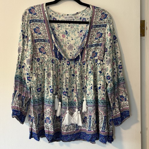 Top donna boho medio fatto - , a