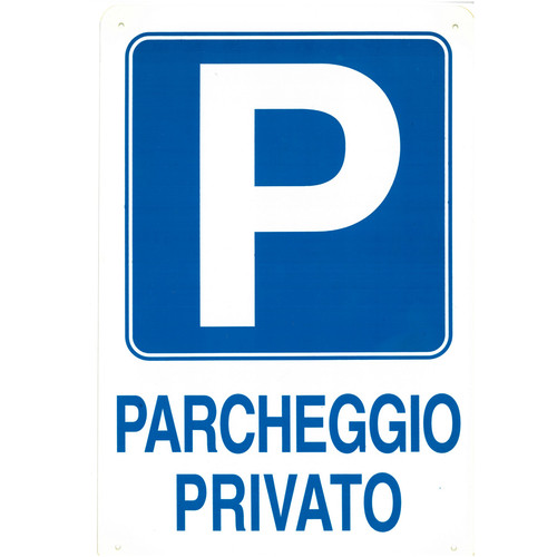 Cartello pvc parcheggio - pvc,