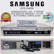 VIDEOREGISTRATORE COMBINATO DVD VHS SAMSUNG DVD-V6450 LETTORE CASSETTE VCR COMBO