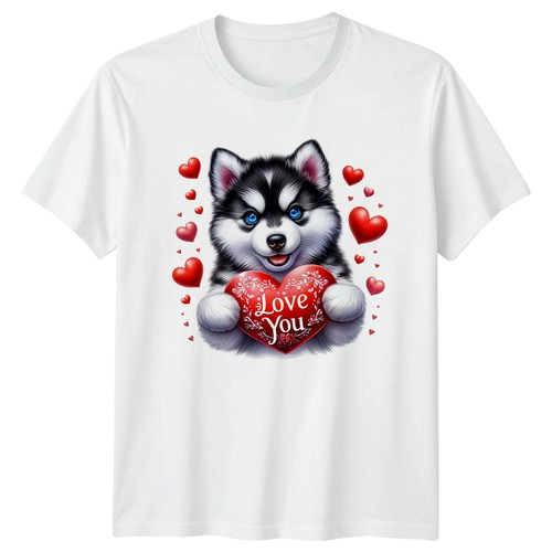 Maglietta love you husky - you,