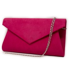 Pochette fucsia scamosciata