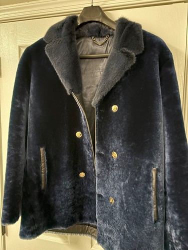 Cappotto pelliccia mouton - , blu