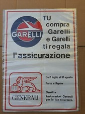 ? GARELLI MANIFESTO/LOCANDINA /TARGA '70, NO ENAMEL SIGN GENERALI ASSICURAZIONI