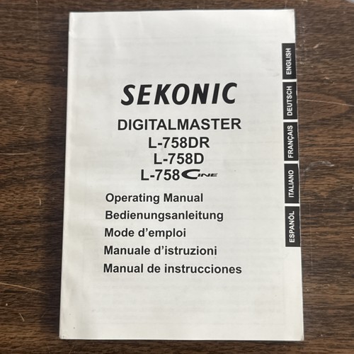 Sekonic 758dr digital - l-758dr, master