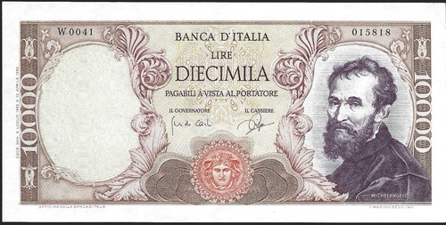 10000 lire michelangelo - 10000,