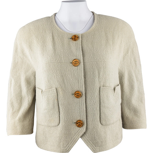 Chanel tweed gold tone - chanel,