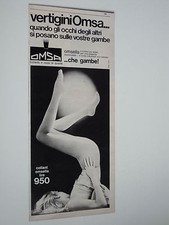 Advertising Pubblicità 1972  OMSA COLLANTS // COLLANT OMSELLA 
