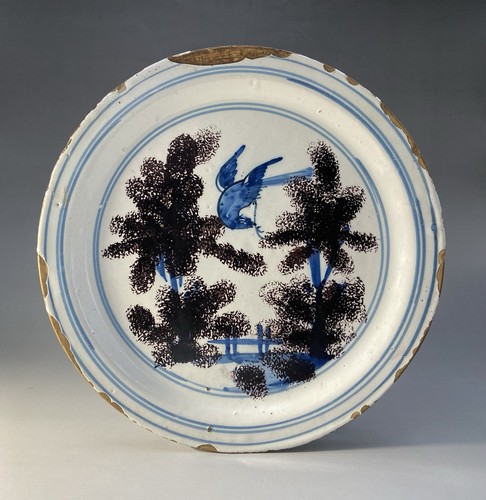 Rara targa delftware inglese - delftware,