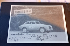 ELIO ZAGATO , PISTONI BORGO ,1951  POSTCARD -Zagato 750 GRAN TURISMO